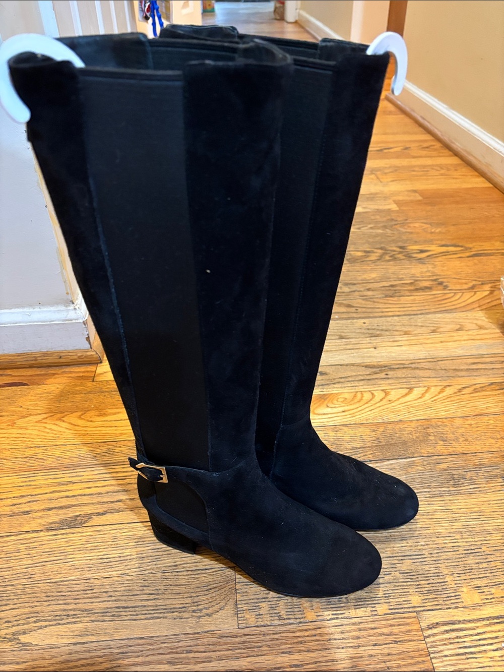Cole Haan Black Suede Over-the-Knee Riding Boots